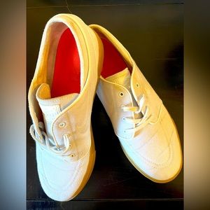 Nike Stefan Janoski white with orange insole and tan sole